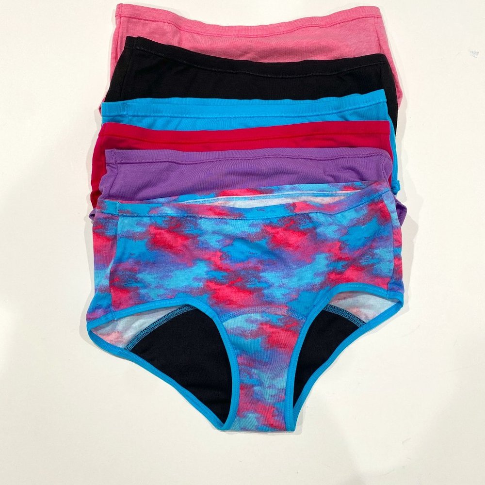 HANES, NWOT, Comfort Period girl's size 14, six pairs of underwear.